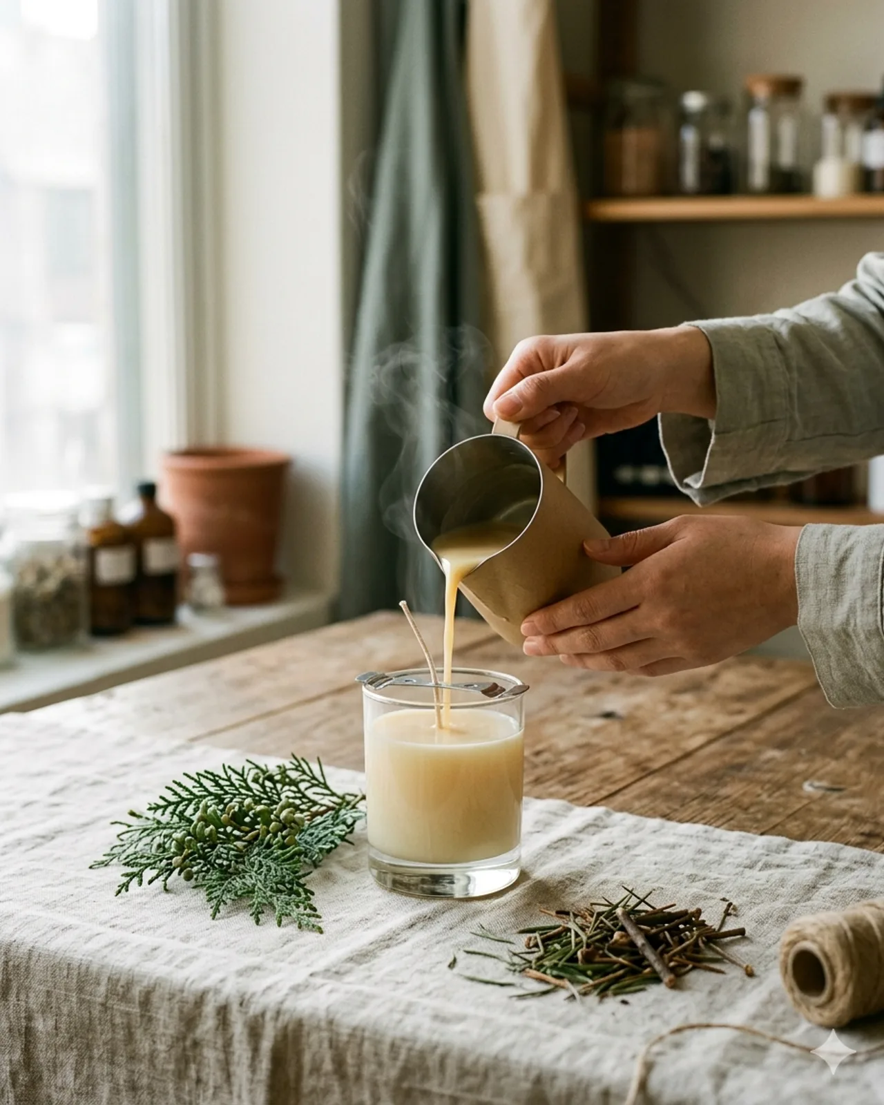 candle no.03 · pouring close-up · 4:5