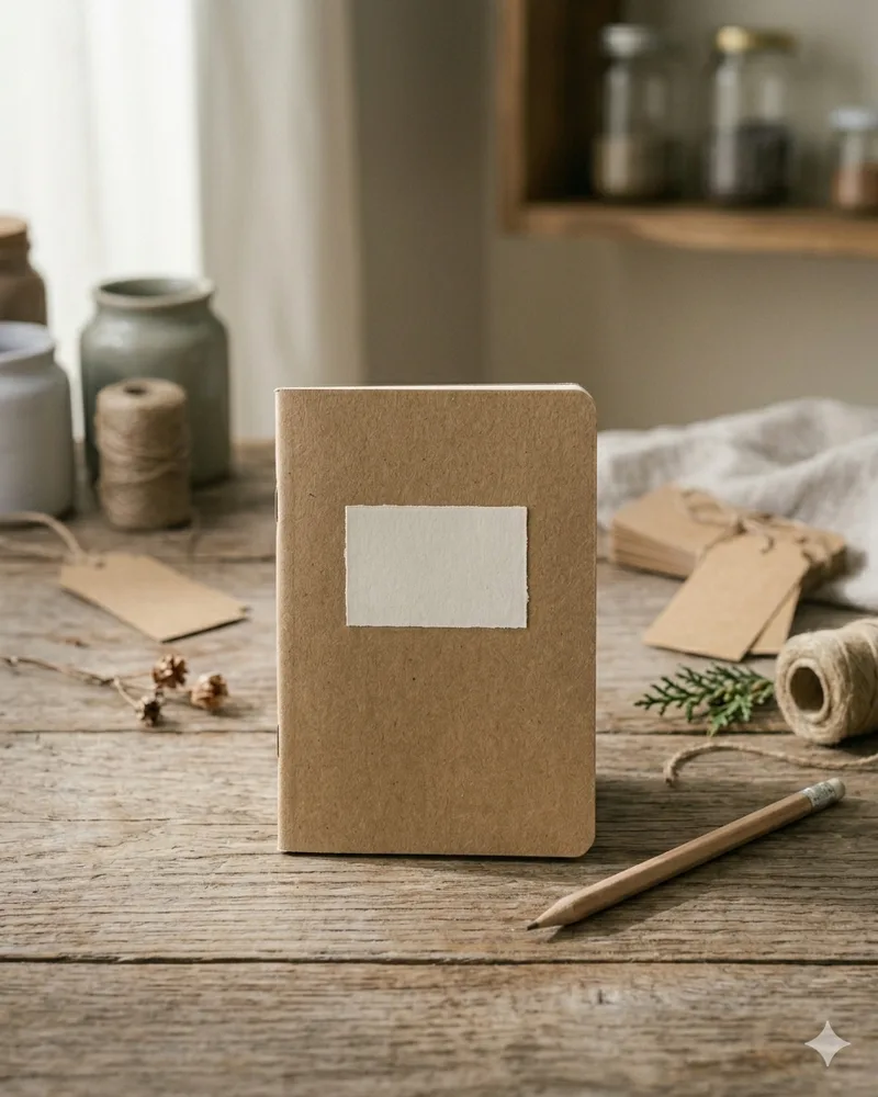 라벨 노트 · 1:1 · paper texture